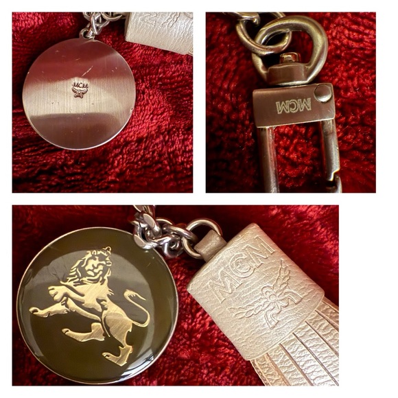 MCM Cream Satchel Bag with detachable tassel - Picture 7 of 15